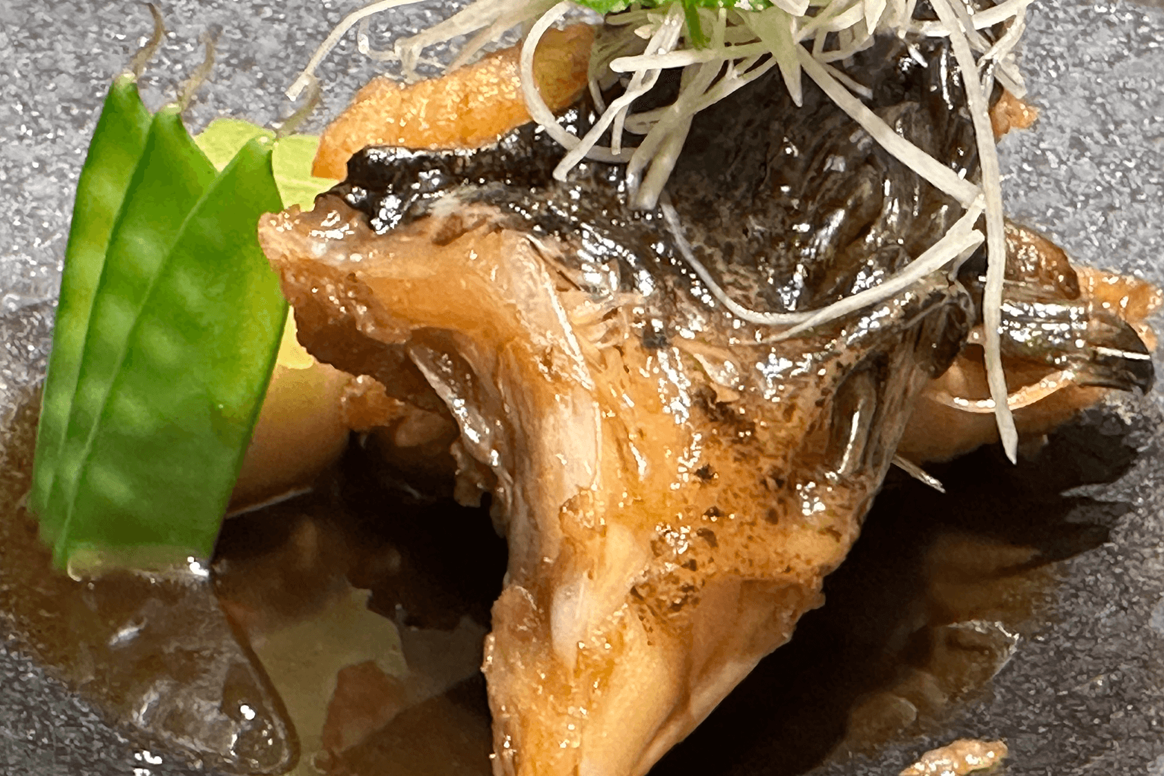 天然鬼虎魚の煮物
